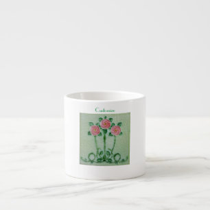 Tasse Expresso Three Pink Roses Thunder_cove