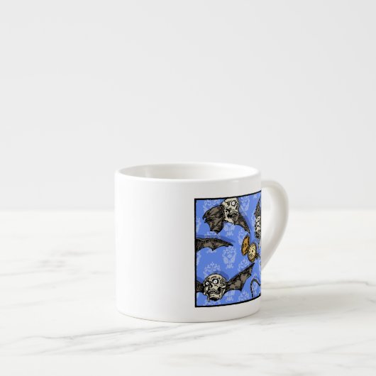 Tasse Expresso Time For Skull Bats - Pop Goth Nightmare Surreal (Devant droit)