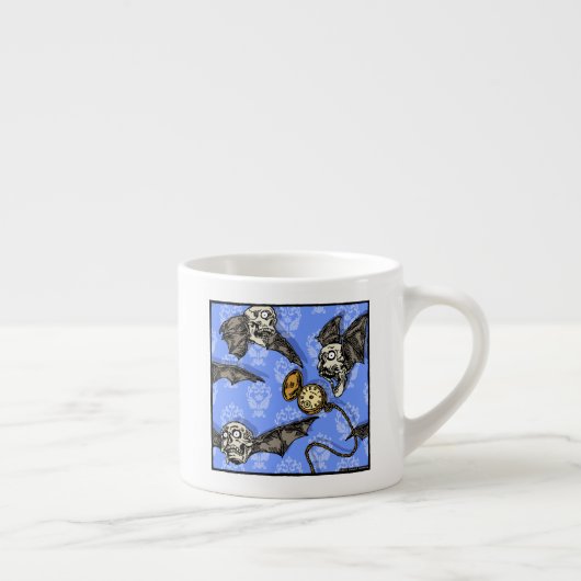 Tasse Expresso Time For Skull Bats - Pop Goth Nightmare Surreal (Droite)