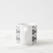 Tasse Expresso Tons de motif de diamant gris (Dos)
