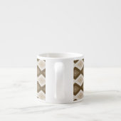Tasse Expresso Tons de motif diamant brun (Dos)