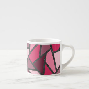 Tasse Expresso Tons de motif en vitrail rose