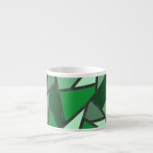 Tasse Expresso Tons de motif en vitrail vert (Devant)