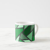 Tasse Expresso Tons de motif en vitrail vert (Devant droit)