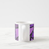 Tasse Expresso Tons de vitrail violet motif (Dos)
