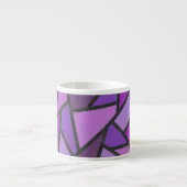 Tasse Expresso Tons de vitrail violet motif (Devant)