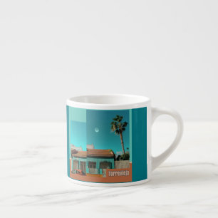 Tasse Expresso Torrevieja en Orange et Turquoise
