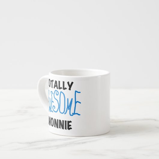 Tasse Expresso Totalement génial Nonnie Blue Text Tshirts et cade (Devant gauche)
