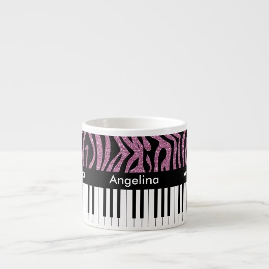 Tasse Expresso Touches Piano personnalisées Parties scintillant r (Devant)