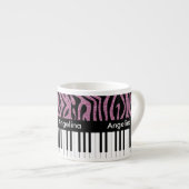 Tasse Expresso Touches Piano personnalisées Parties scintillant r (Devant droit)