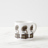 Tasse Expresso Tourne-disque dessin animé (Devant droit)