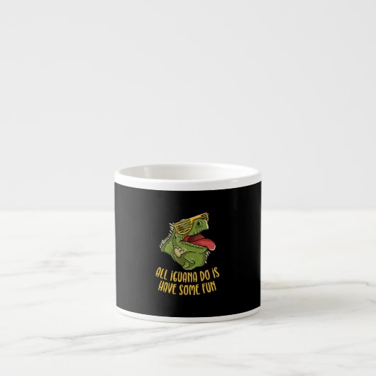 Tasse Expresso Tout ce que les iguanes font, c'est s'amuser - Rep (Devant)