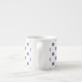 Tasse Expresso Traces croisées ultra violettes sur blanc (Dos)