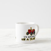 Tasse Expresso Tracteur drôle (Devant droit)