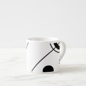 Tasse Expresso Traits de pinceau d'art abstrait (Devant droit)