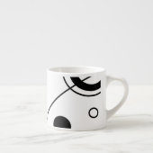 Tasse Expresso Traits de pinceau d'art abstrait (Droite)
