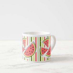Tasse Expresso Tranches de pastèque rayure fine