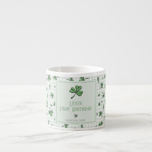 Tasse Expresso Trèfles & Cœurs Chanceux Anniversaire Enfants