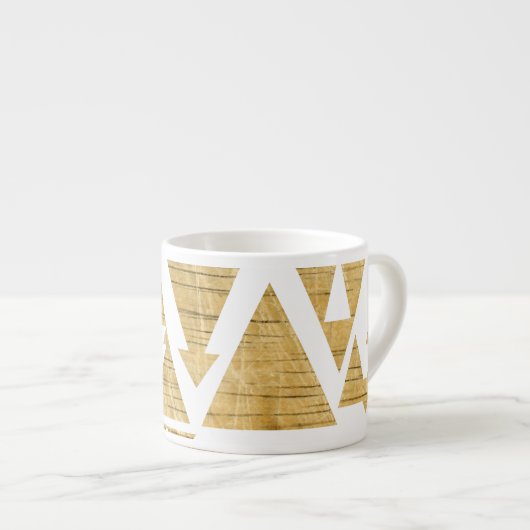 Tasse Expresso Triangles et flèches en bois (Devant droit)