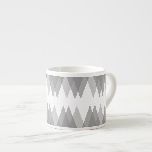 Tasse Expresso Triangles gris (Devant droit)