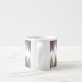 Tasse Expresso Triangles mauve et vert (Dos)