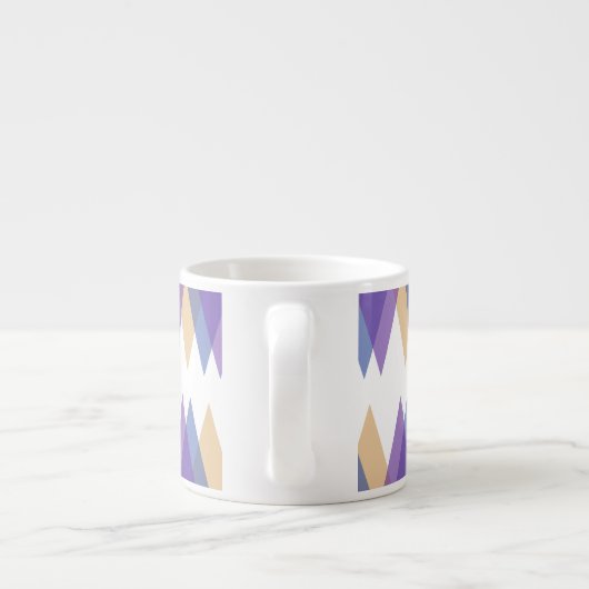 Tasse Expresso Triangles pourpre, bleu et jaune (Dos)