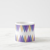 Tasse Expresso Triangles pourpre, bleu et jaune (Devant)