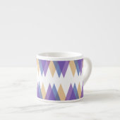 Tasse Expresso Triangles pourpre, bleu et jaune (Devant droit)