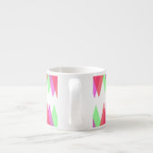 Tasse Expresso Triangles rouge et vert (Dos)
