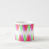 Tasse Expresso Triangles rouge et vert (Devant)