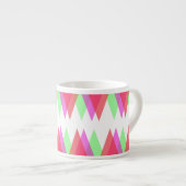 Tasse Expresso Triangles rouge et vert (Devant droit)