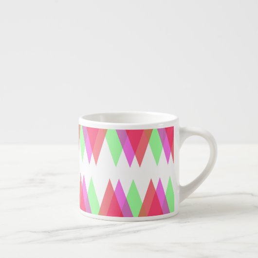 Tasse Expresso Triangles rouge et vert (Droite)