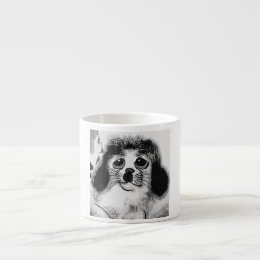 TASSE EXPRESSO TRISTE CHIEN (Devant)