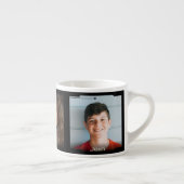 Tasse Expresso Trois photos et nom, cadre Sci-Fi noir (Droite)
