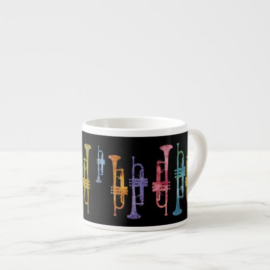 Tasse Expresso Trompettes bariolées (Devant droit)
