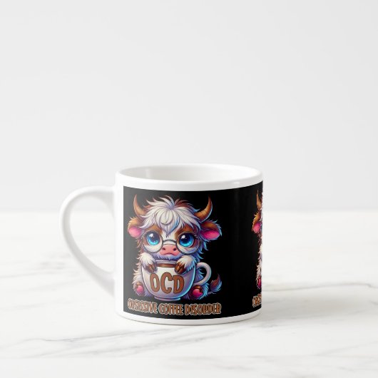 Tasse Expresso Trouble de café obsessionnel (Gauche)