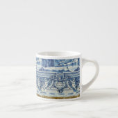 Tasse Expresso Tuiles murales portugaises bleues et blanches avec (Droite)