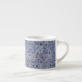 Tasse Expresso Tuiles portugaises - Azulejo Floral bleu et blanc (Droite)