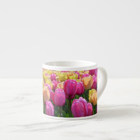 Tasse Expresso Tulipes de printemps (Devant droit)