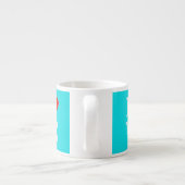 Tasse Expresso Turquoise Bleu AMOUR Moderne (Dos)