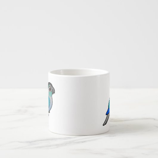 Tasse Expresso Turquoise Conure Vert-cheeked (Devant)