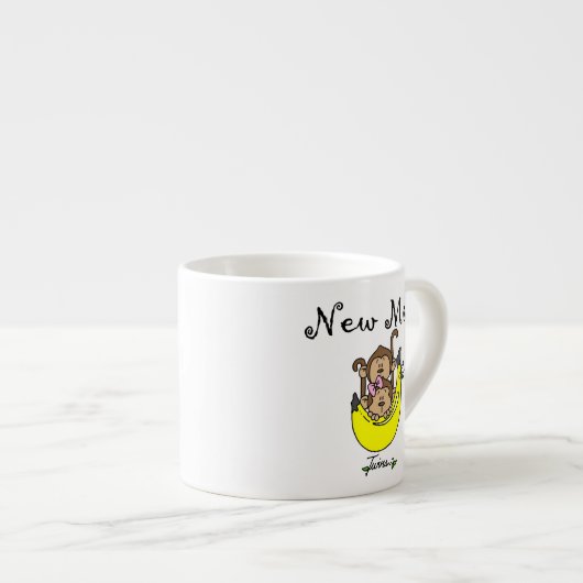 Tasse Expresso Twin Boy et GIrl Nouveau cadeau maman (Devant droit)