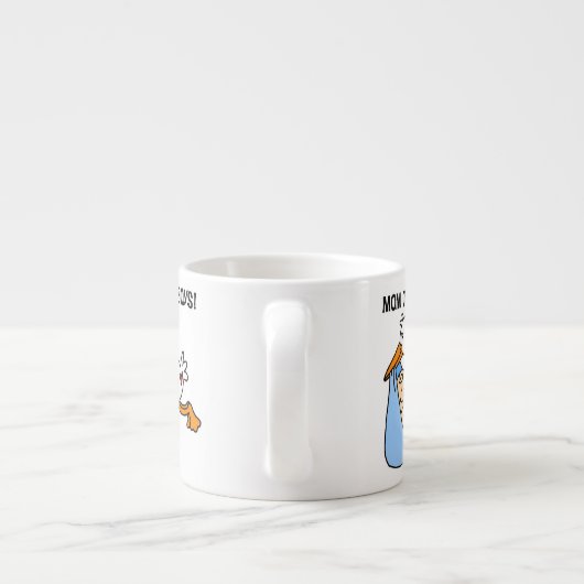 Tasse Expresso Twin Boys Maman Cadeaux de cigognes (Dos)