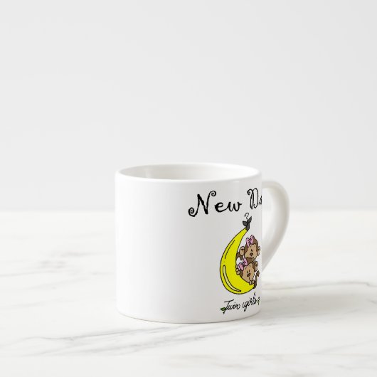 Tasse Expresso Twin Girls New Papa Cadfts (Devant droit)