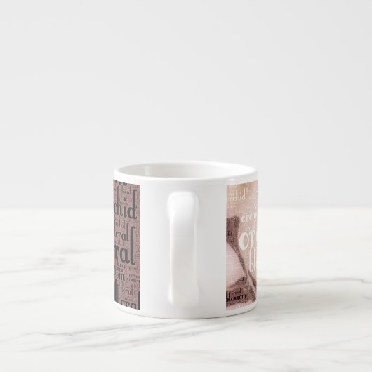 Tasse Expresso Typographie de l'orchidée, florale, fleur (Dos)