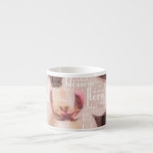 Tasse Expresso Typographie de l'orchidée, florale, fleur (Devant)