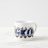Tasse Expresso Typographie du drapeau thaïlandais Bangkok Thaïlan (Devant droit)