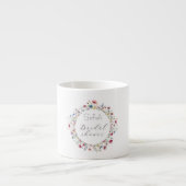Tasse Expresso Typographie élégante florale de la fête de jardin  (Devant)