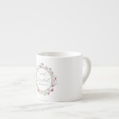 Tasse Expresso Typographie élégante florale de la fête de jardin  (Devant droit)