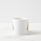 Tasse Expresso Typographie originale A Monogram Gold (Devant)